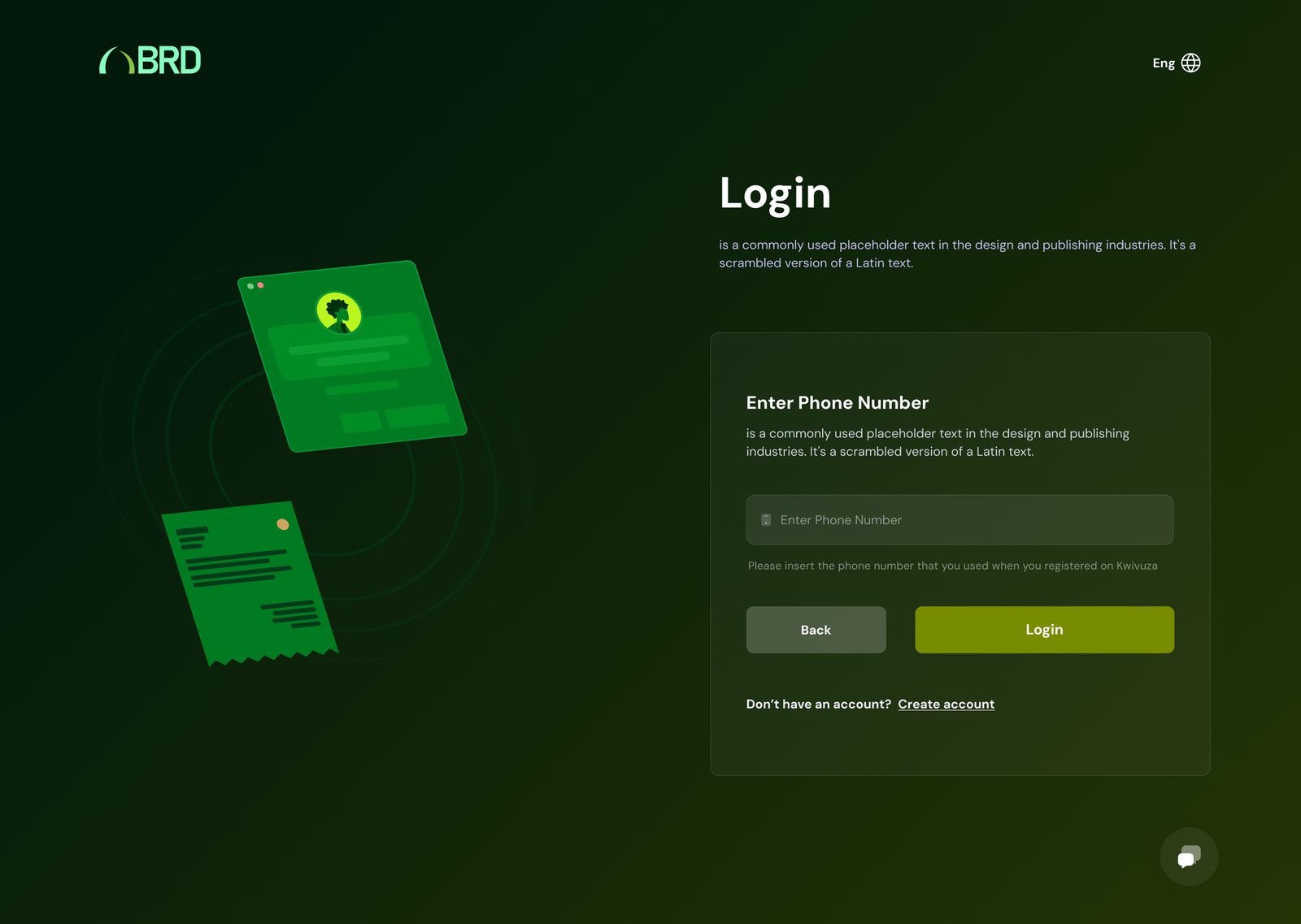Login with phone number